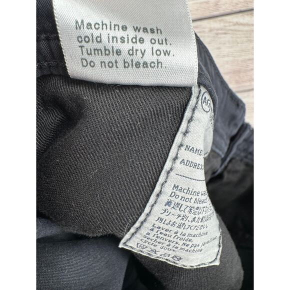 AG Adriano Goldschmied Protege Straight Leg Jeans Mens 33x34 Black Stretch - Picture 13 of 13